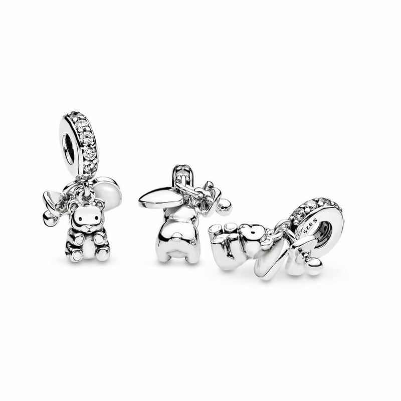 Pandora Baby Treasures Dangle Charm - Sterling Silver/Enamel/White/Cubic Zirconia - Canada | RH9198H